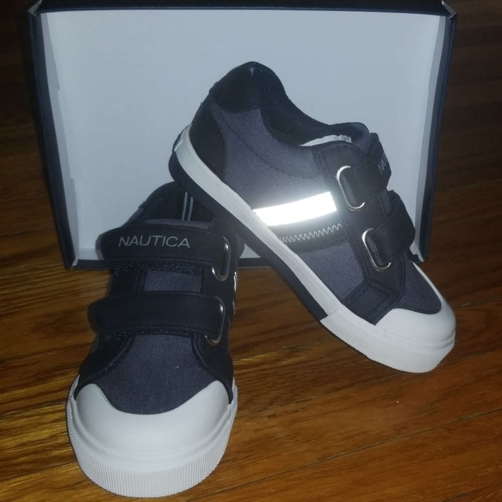 Boys velcro blue sneakers